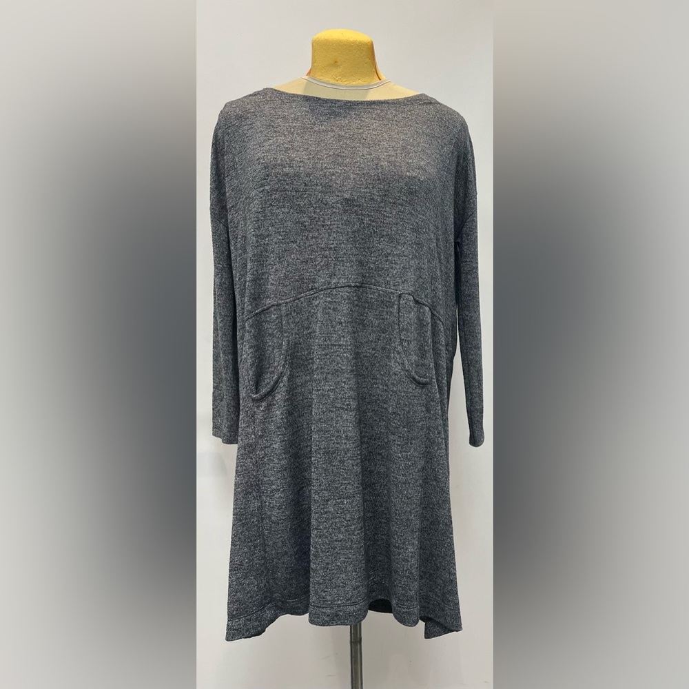 Anthropologie Gray Long Sleeve Dress